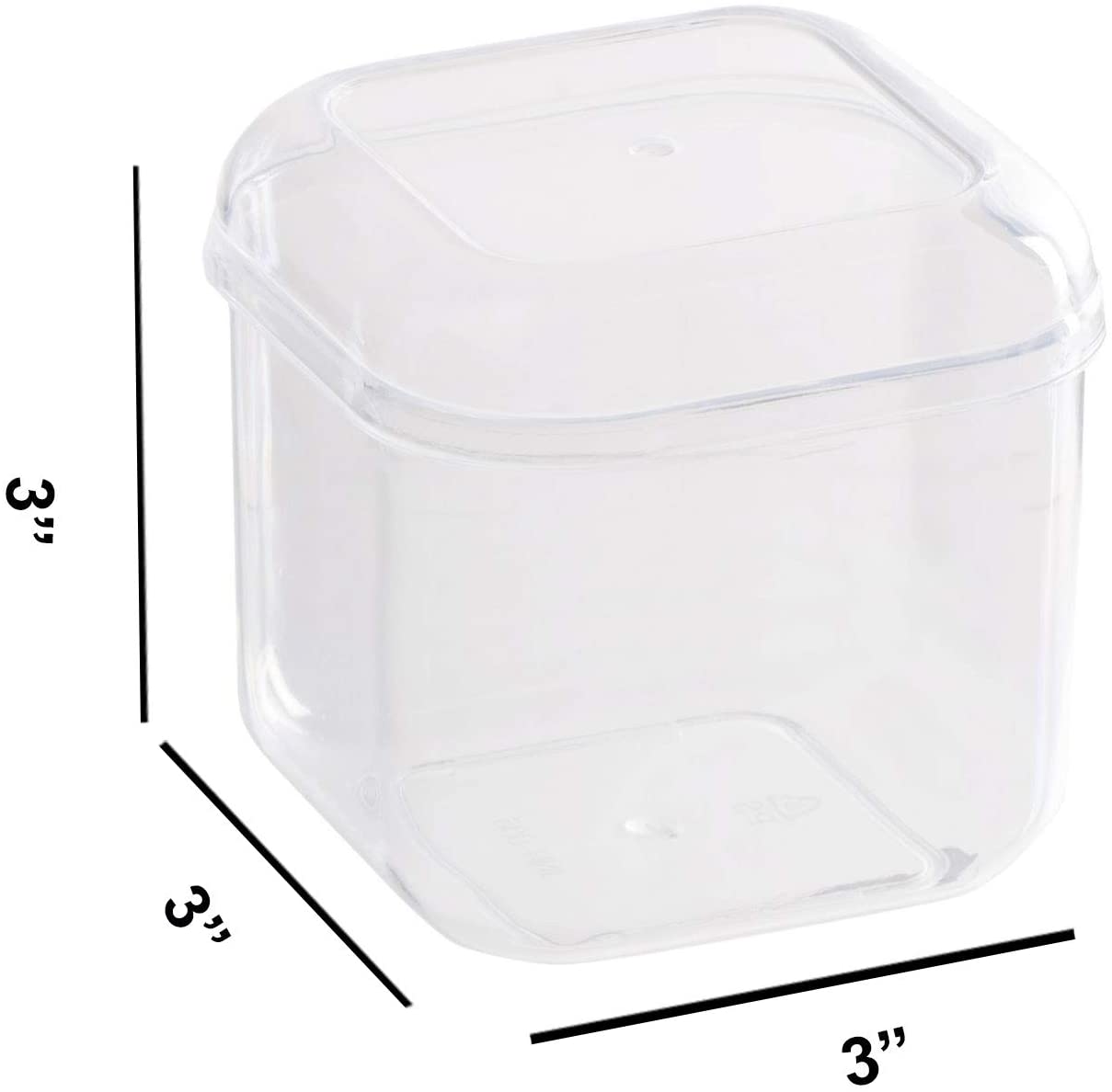Clear Acrylic Boxes Rounded Edge 3"X3"X3" 12 Pack